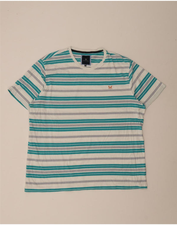 Crew Clothing T-shirt da uomo Top 3XL cotone a righe bianche