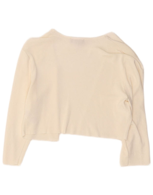 Phase Eight Womens 3/4 Sleeve Open Bolero Jumper UK 14 Medium Off White