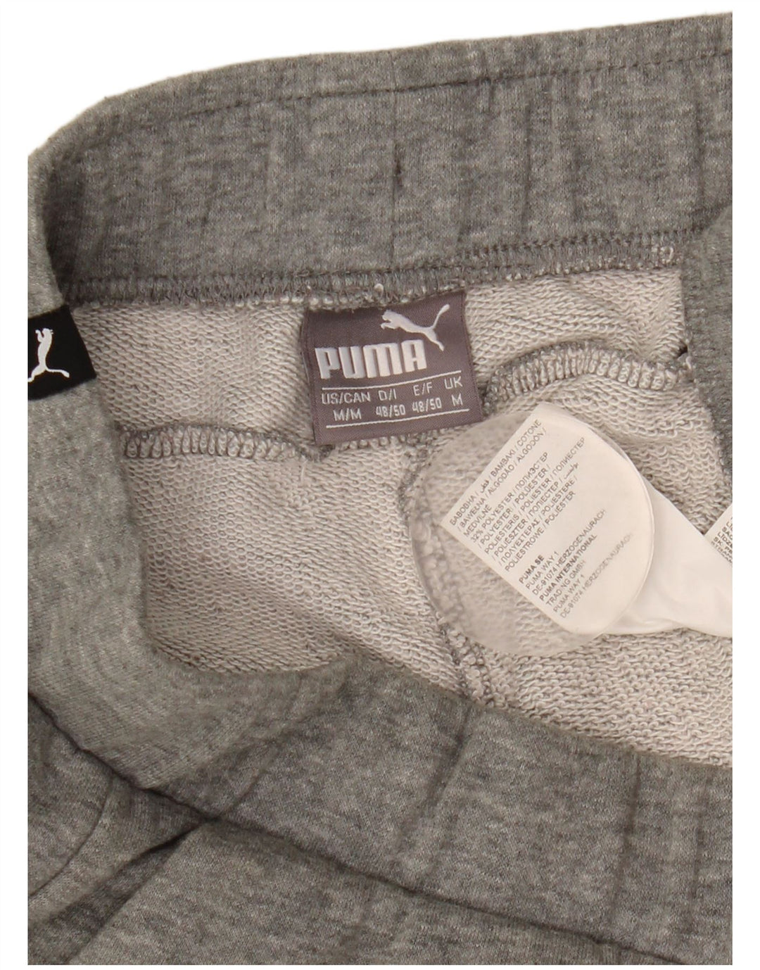 Puma Mens Graphic Sport Shorts Medium Grey Flecked Cotton