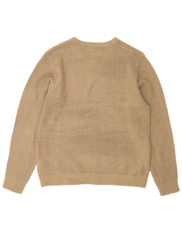 Jack & Jones Mens Crew Neck Jumper Sweater 2XL Beige Acrylic