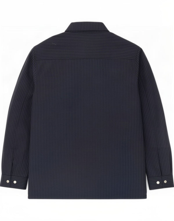 Giubbotto bomber rilassato da uomo Cos UK 38 medio in lana a quadretti blu navy