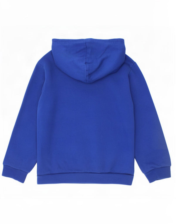 Adidas Grafisk hættetrøje til drenge 7-8 år Blå Colourblock Bomuld