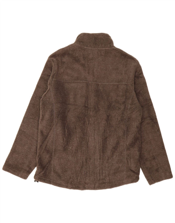 RODEO Mens Fleece Jacket UK 36 Small Brown Polyester