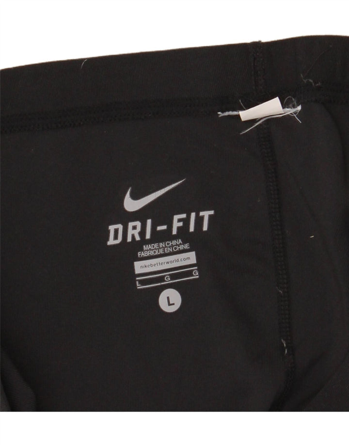 NIKE Womens Dri Fit Leggings UK 14 Large  Black