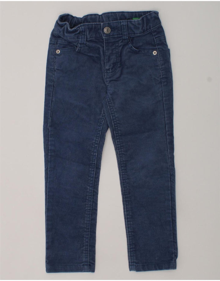 BENETTON Girls Stretch Slim Corduroy Trousers 3-4 Years 2XS W22 L17 Blue | Vintage Benetton | Thrift | Second-Hand Benetton | Used Clothing | Messina Hembry 