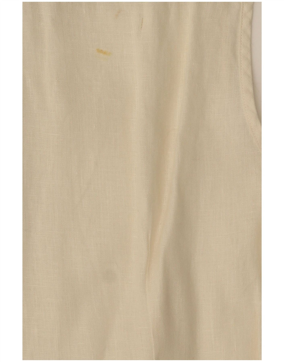 DAKS Womens Sleeveless Shirt UK 12 Medium Off White