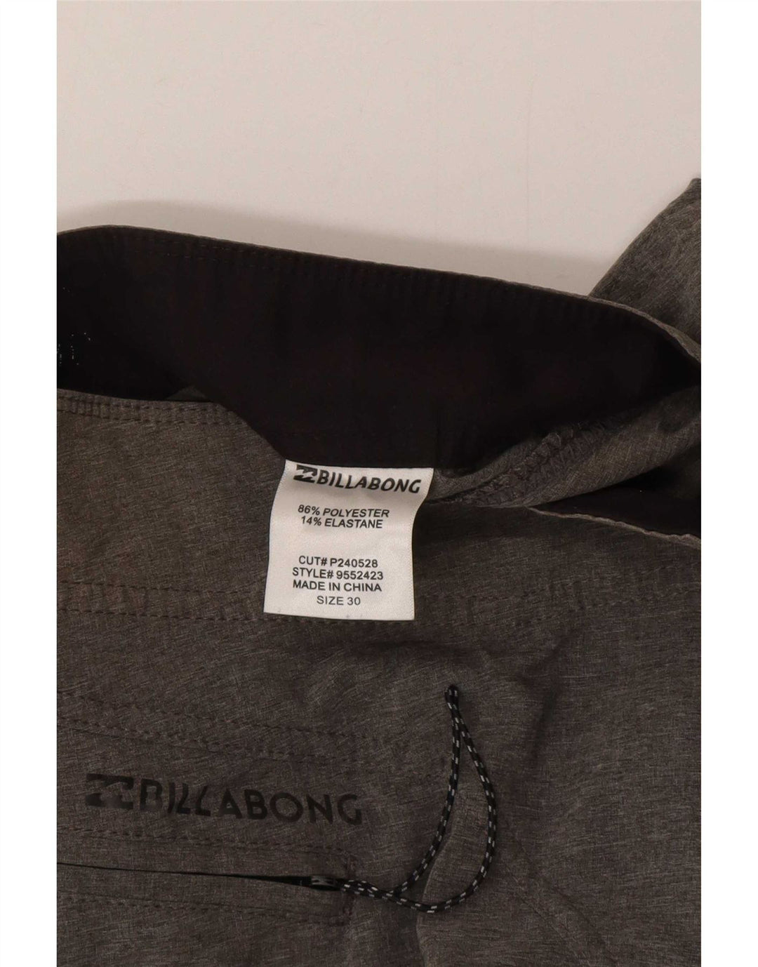 Billabong Mens Swimming Shorts Medium Grey Striped Polyester