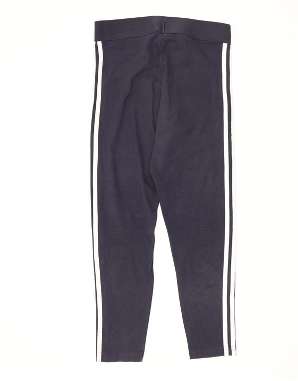 Adidas Legging court pour femme UK 12/14 Bleu marine moyen Coton Sports