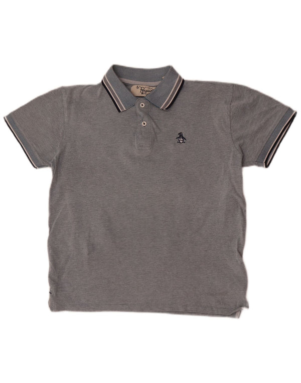 Penguin Mens Regular Fit Polo Shirt Medium Grey Cotton