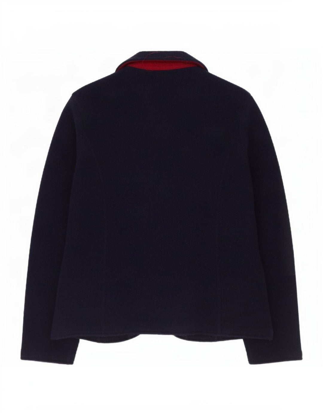 Laura Ashley Womens 3 Button Knit Blazer Jacket UK 12 Medium Navy Blue