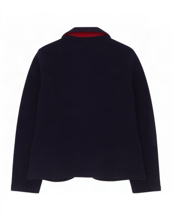 Laura Ashley Damen 3-Knopf-Strick-Blazer-Jacke, UK 12, mittleres Marineblau