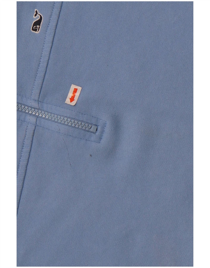 Vineyard Vines Womens Oversized Zip Neck Sweatshirt Jumper UK 10 Small Blue