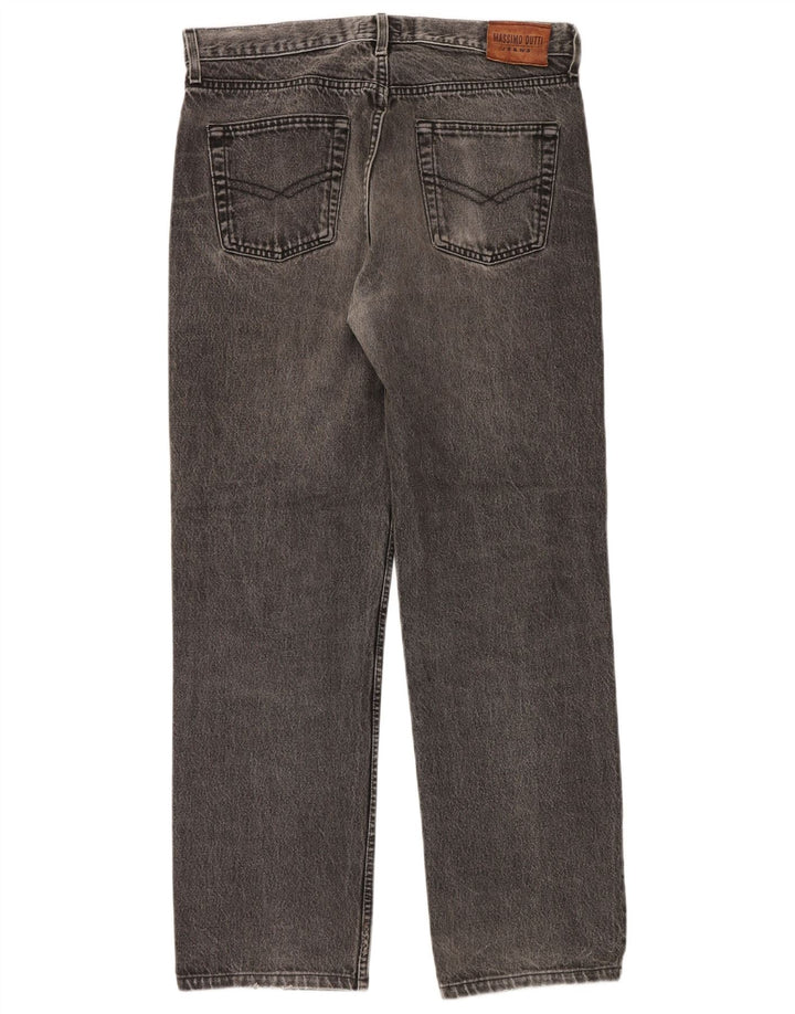 Massimo Dutti Mens Straight Jeans EU 44 Large W34 L30 Grey