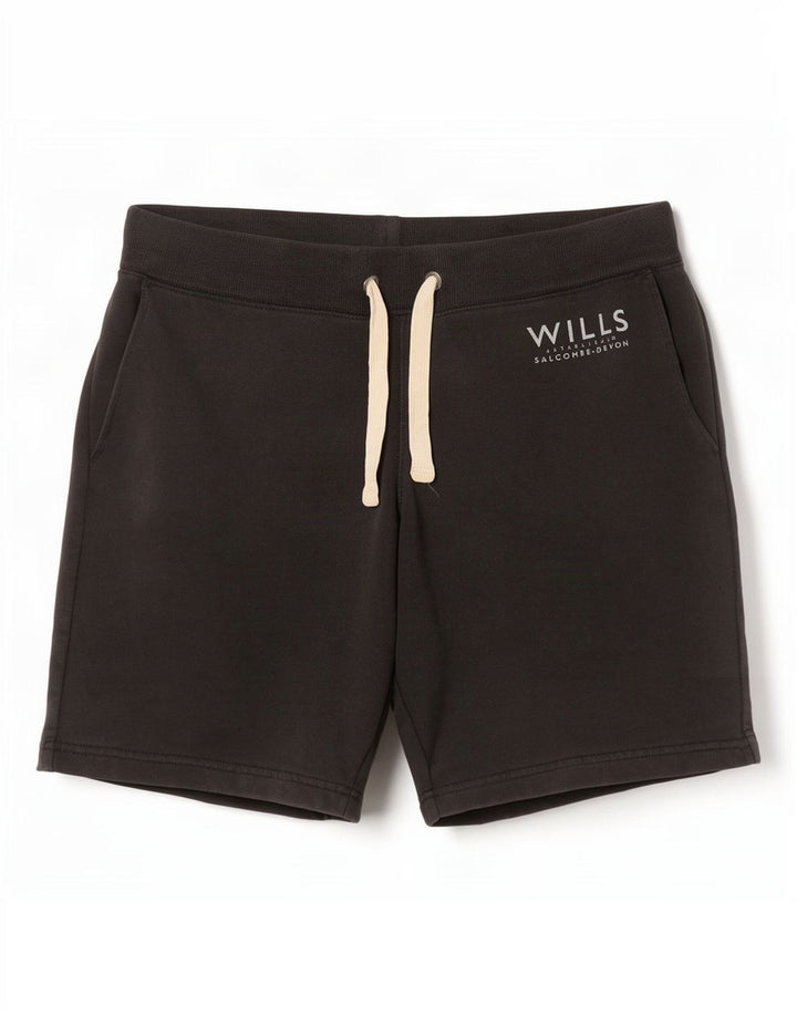 Jack Wills Short de sport pour homme Petit coton noir