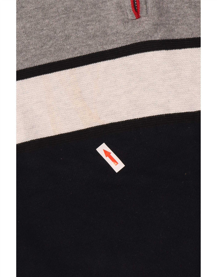 Maglione da uomo Marks & Spencer con collo con zip blu Harbour blu navy medio