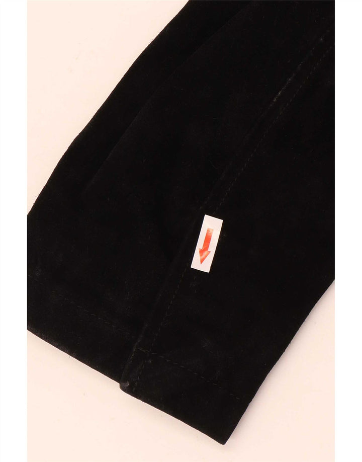 Sisley Herre Ruskindsjakke UK 38 Medium Sort Læder