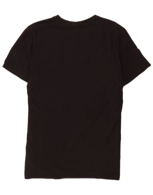 Ανδρικό γραφικό μπλουζάκι Guess Slim Fit Top UK 40 μεσαίο μαύρο βαμβακερό