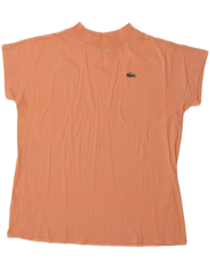 LACOSTE Womens T-Shirt Top Size 44 Large Orange Cotton Vintage Lacoste and Second-Hand Lacoste from Messina Hembry 