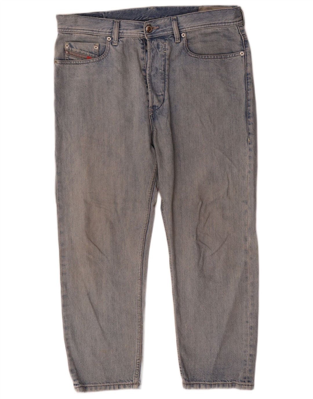 Diesel Mens Cropped Jeans W32 L24 Blue Cotton