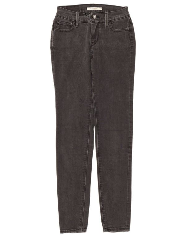 Levi's Womens 710 Super Skinny Jeans W26 L30 Grey Cotton