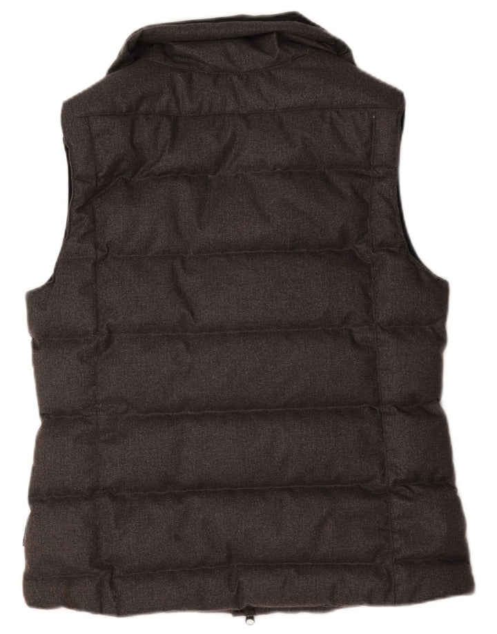 Jack Wolfskin Womens Padded Gilet UK 12 Medium  Grey Polyester