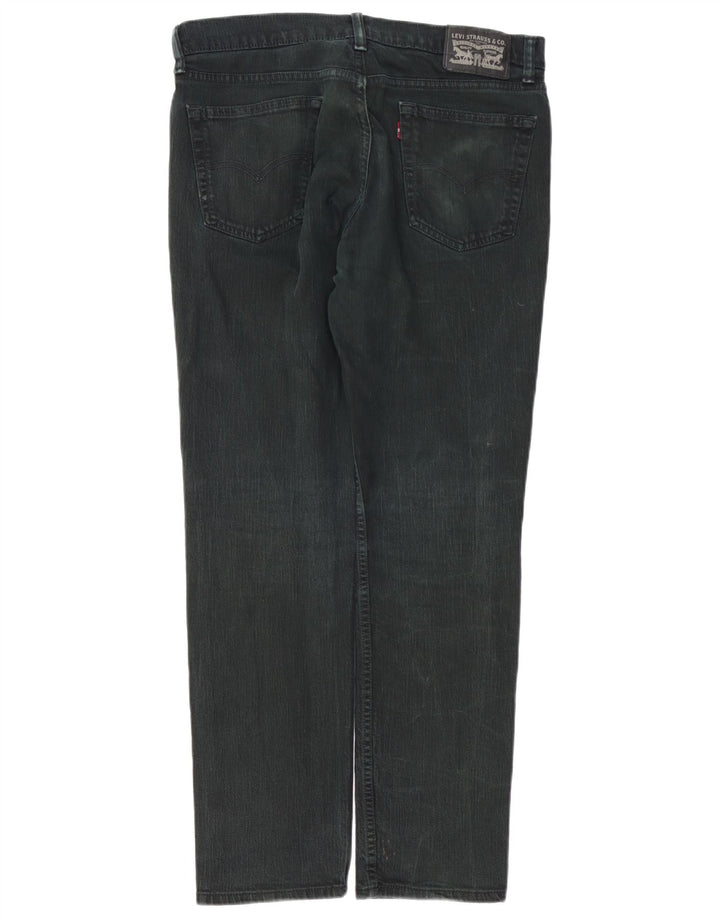 LEVI'S Mens Slim Jeans W34 L32 Black Cotton