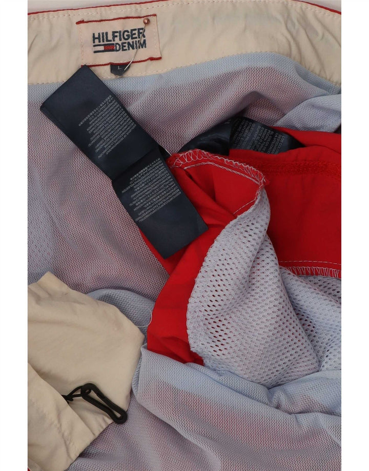 Tommy Hilfiger Shorts de natação masculino gráfico grande poliéster vermelho