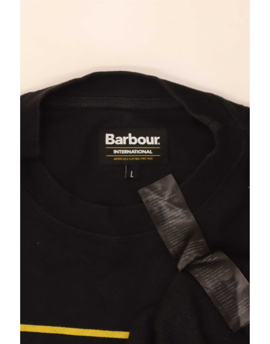Barbour Mens Graphic Sweatshirt Jumper Large Black Cotton