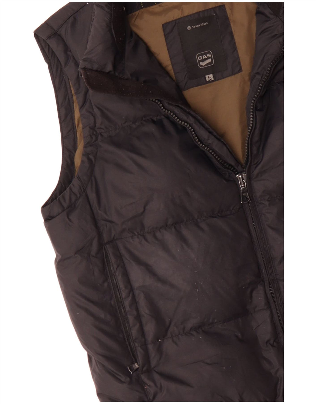 Gas Mens Padded Gilet UK 40 Large Black Polyester
