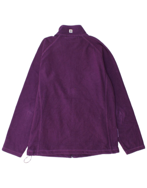 Mountain Warehouse Womens Fleece Jacket UK 12 Medium Purple Polyester