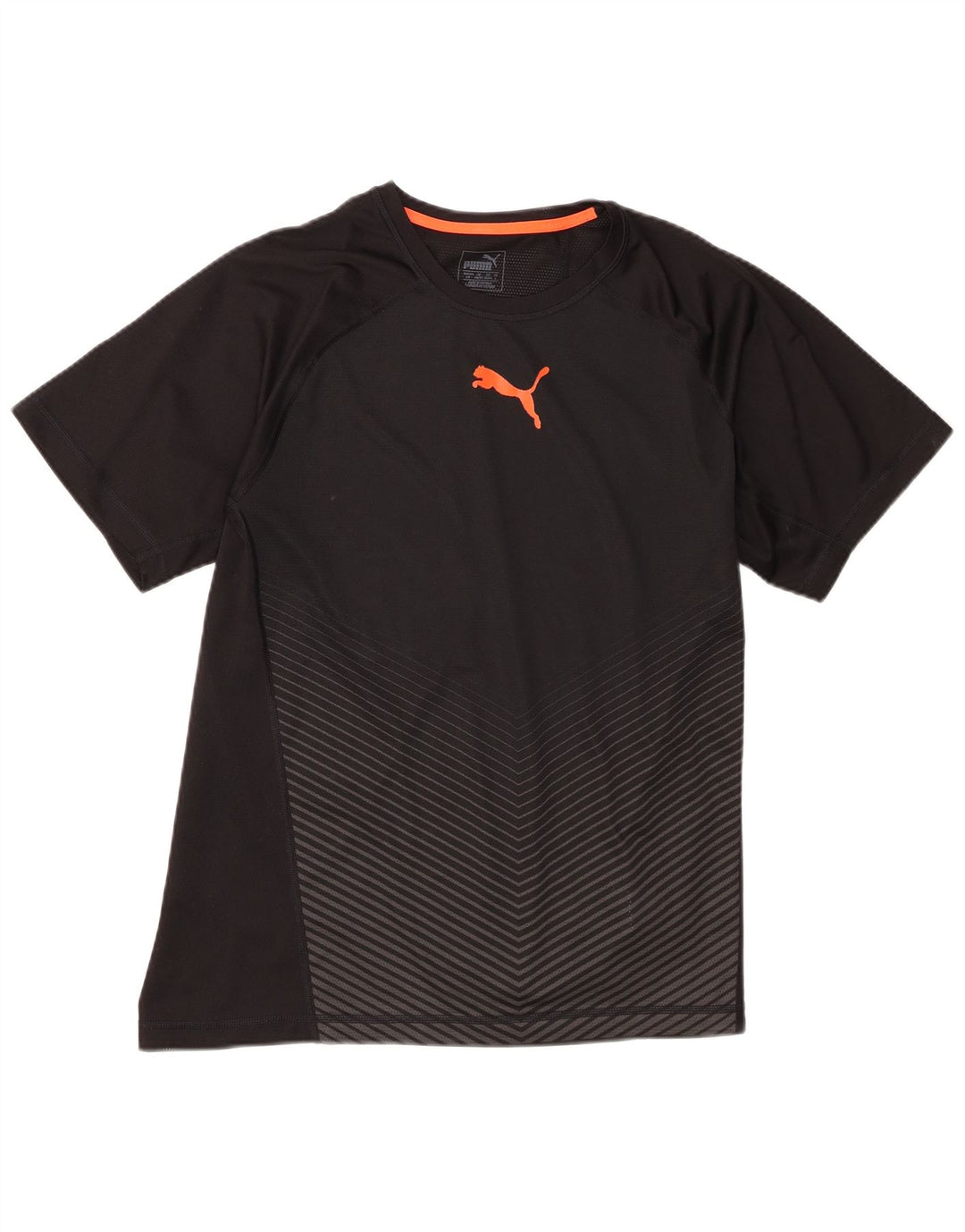 Puma Mens T-Shirt Top Large Black Colourblock Polyester