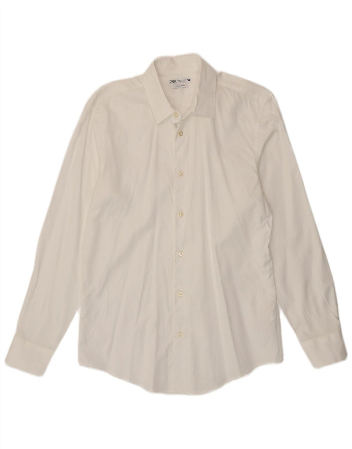 ZARA Mens Shirt Medium White Cotton