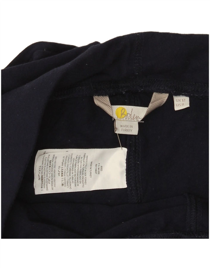 Boden Womens Capri Leggings UK 12 Medium Navy Blue Viscose