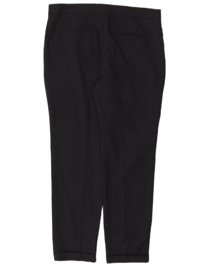 Zara Womens Slim Chino Trousers EU 40 Medium W30 L27 Navy Blue Polyester