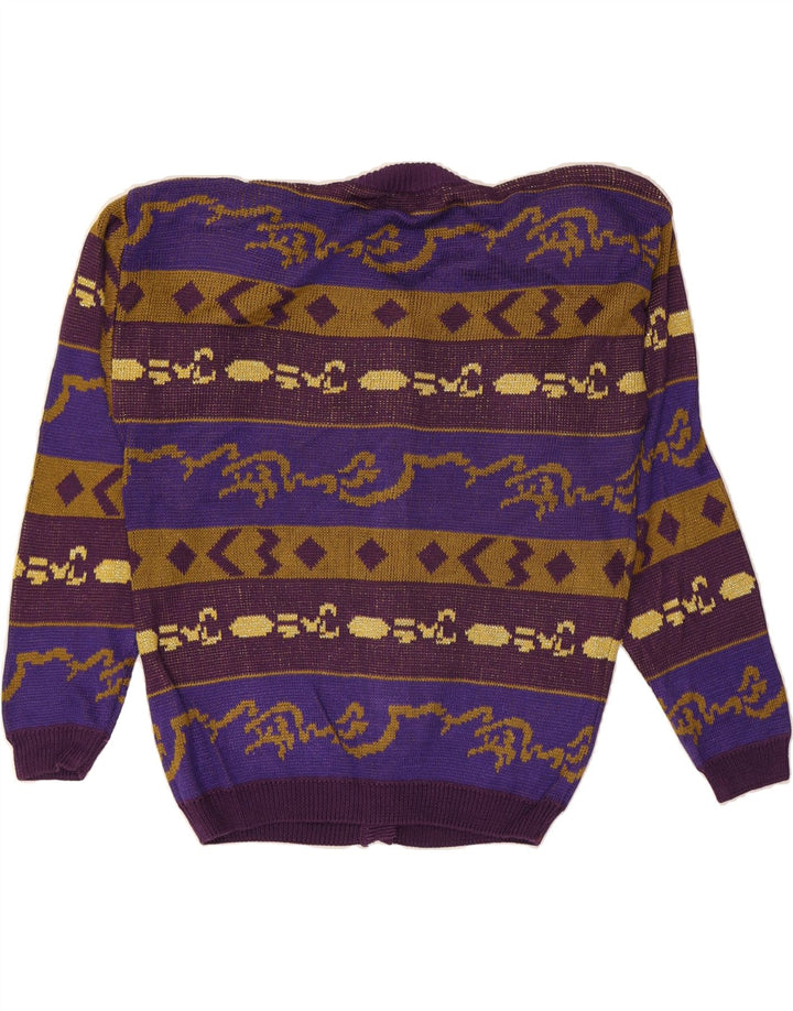 CARTHAGO Womens Oversized Cardigan Sweater EU 38 Medium Purple Striped Vintage Carthago and Second-Hand Carthago from Messina Hembry 