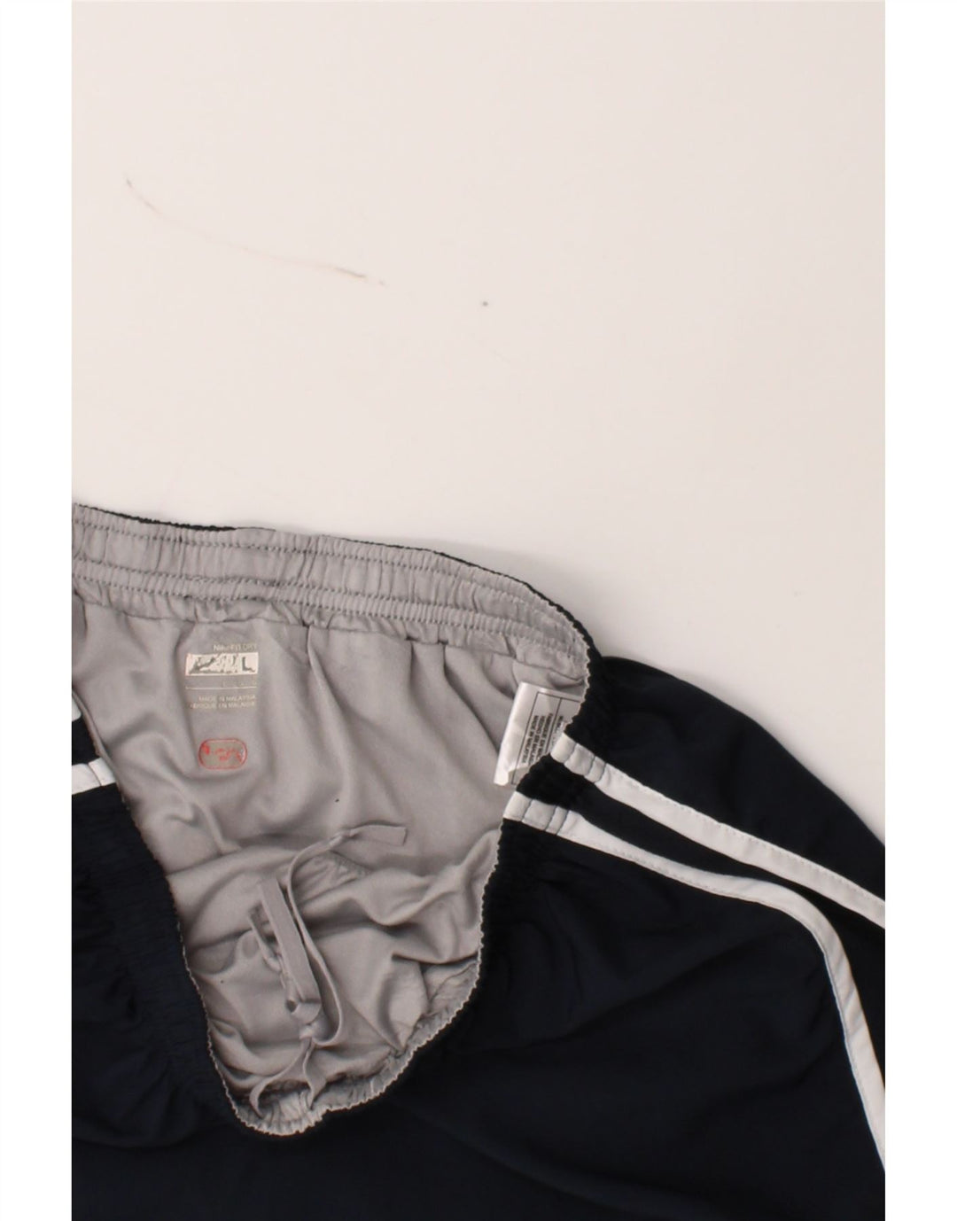 NIKE Womens Sport Shorts UK 14 Large Navy Blue Polyester Vintage Nike and Second-Hand Nike from Messina Hembry 