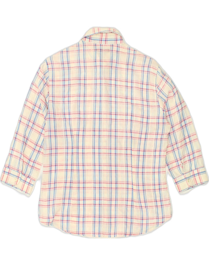 BEST COMPANY Womens 3/4 Sleeve Shirt UK 12 Medium Multicoloured Check | Vintage Best Company | Thrift | Second-Hand Best Company | Used Clothing | Messina Hembry 