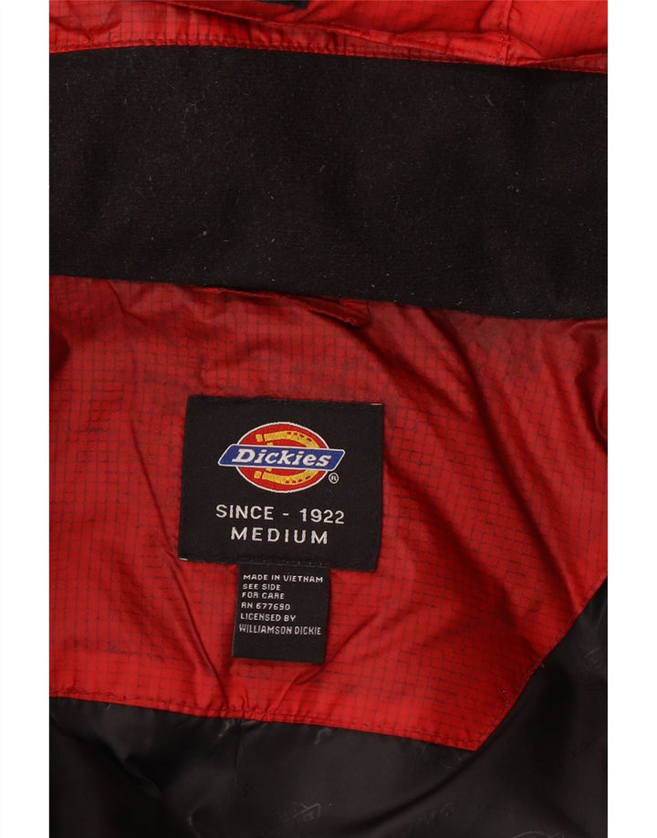 Dickies Giacca imbottita con cappuccio da uomo UK 38 Nylon color block rosso medio