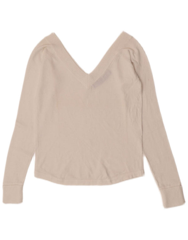 Camicetta da donna Zara Top UK 14 grande cotone bianco
