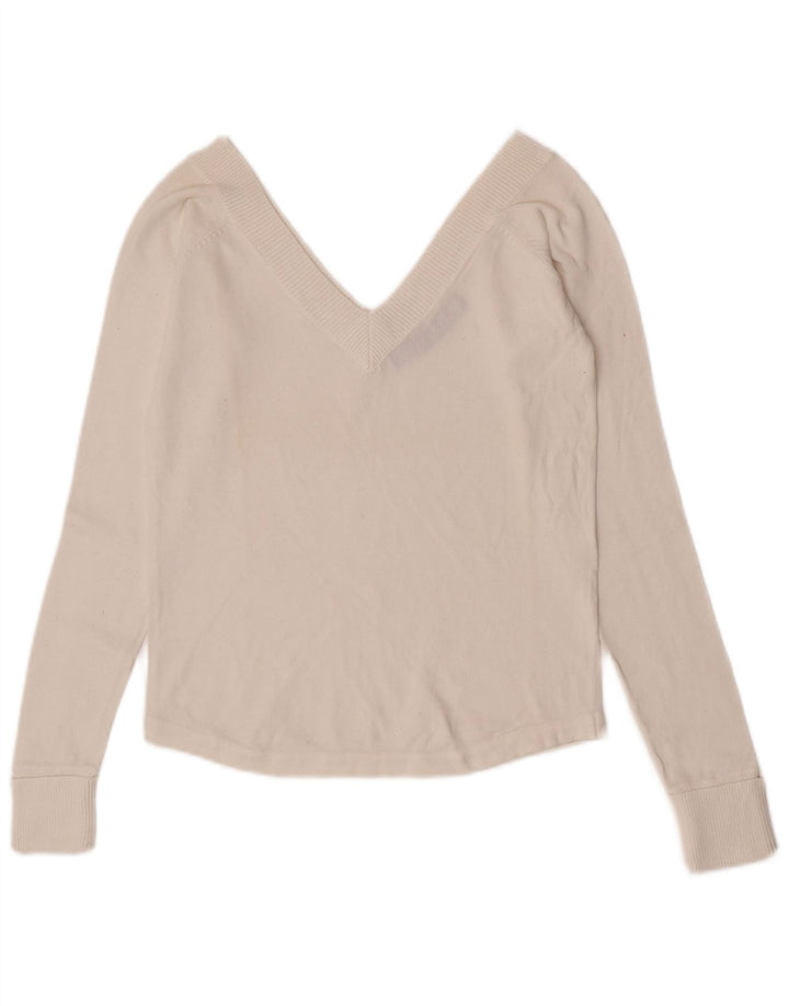 Zara Womens Blouse Top UK 14 Large White Cotton