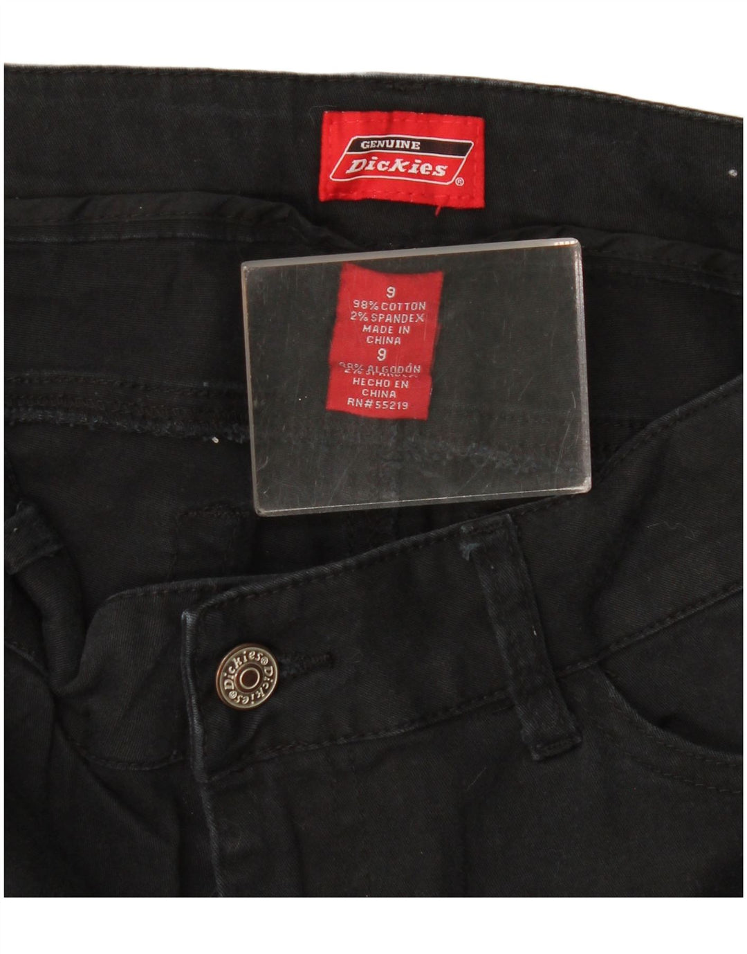 Dickies Womens Slim Jeans US 9 Medium W30 L30 Black Cotton