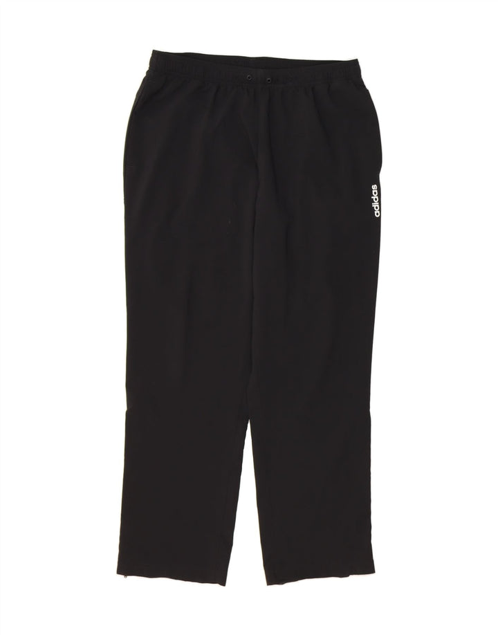 ADIDAS Womens Tracksuit Trousers UK 16 Large  Black Polyester Vintage Adidas and Second-Hand Adidas from Messina Hembry 