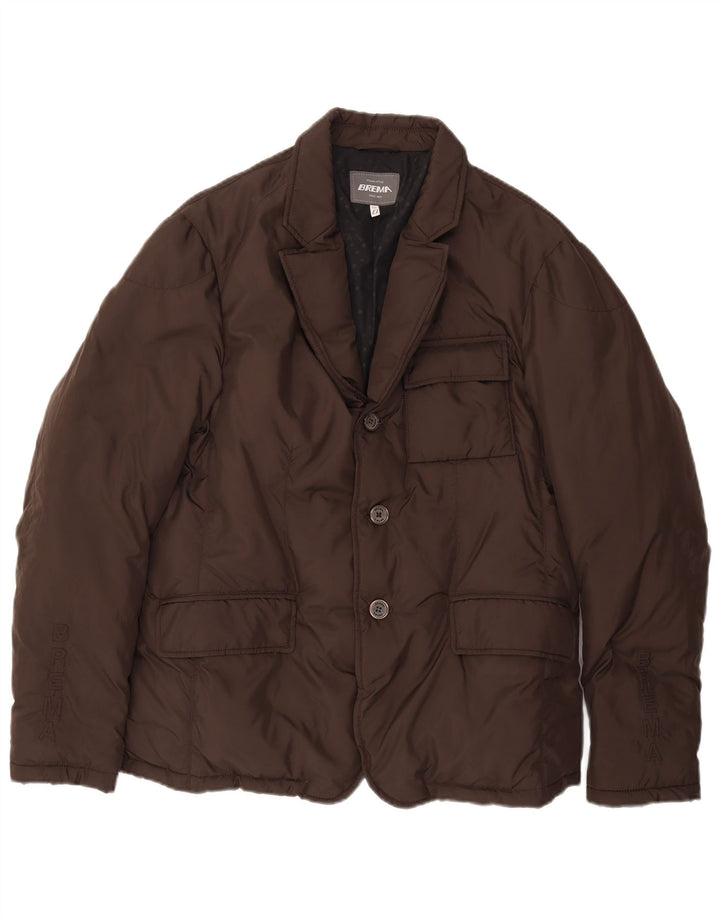 Jaqueta masculina Brema Blazer acolchoada IT 52 XL marrom poliéster
