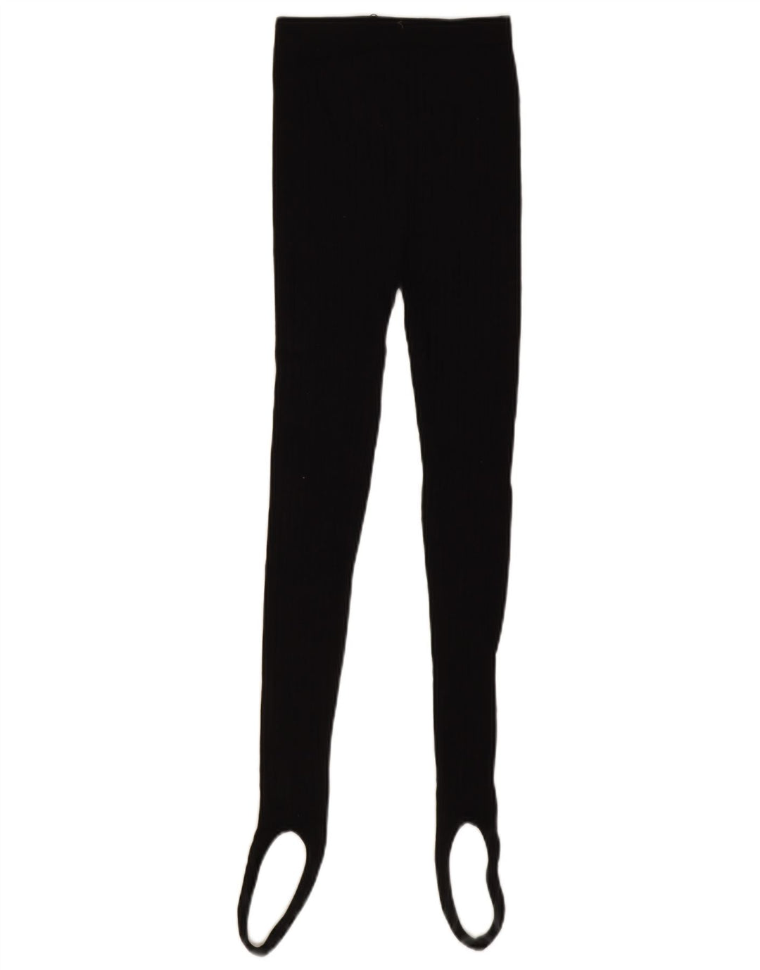 Zara Womens Stirrup Leggings UK 12 Medium Black Cotton