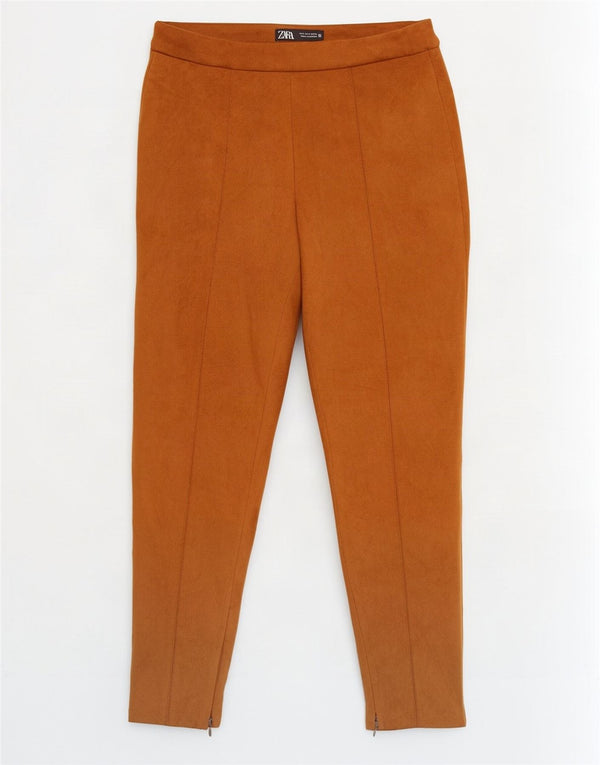 Zara Womens Skinny Casual Trousers Large W32 L29 Brown