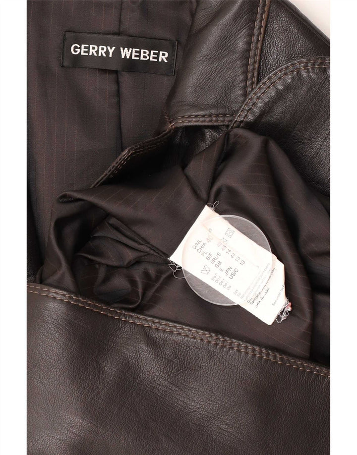 Gerry Weber Veste blazer à 2 boutons pour femme UK 14 Marron moyen