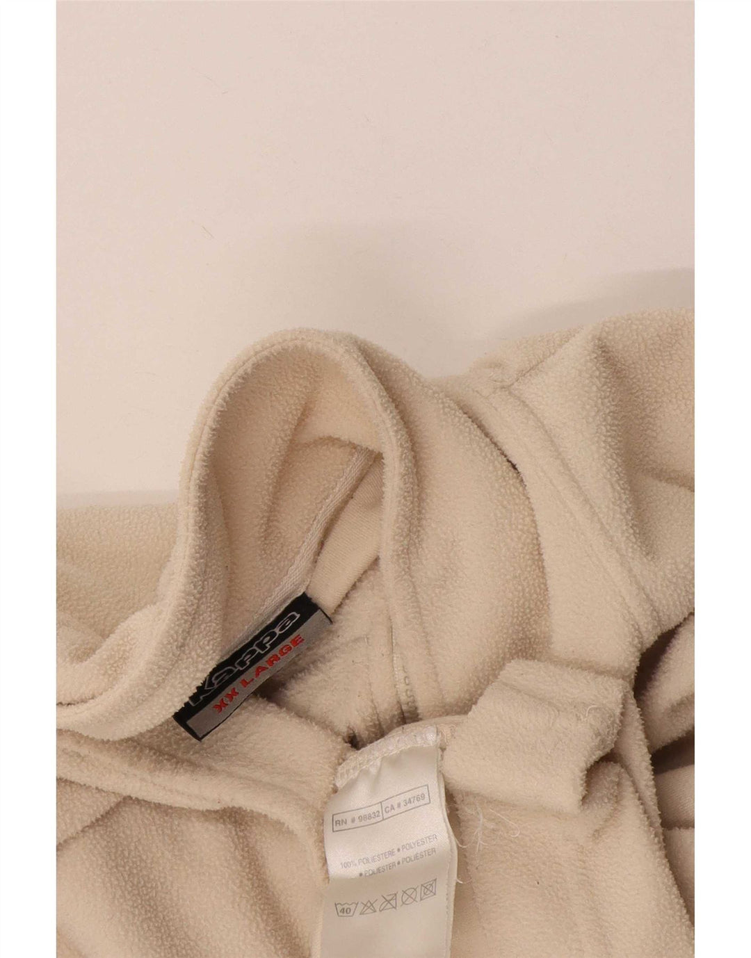 Maglione in pile da uomo Kappa con zip e collo 2XL Poliestere beige