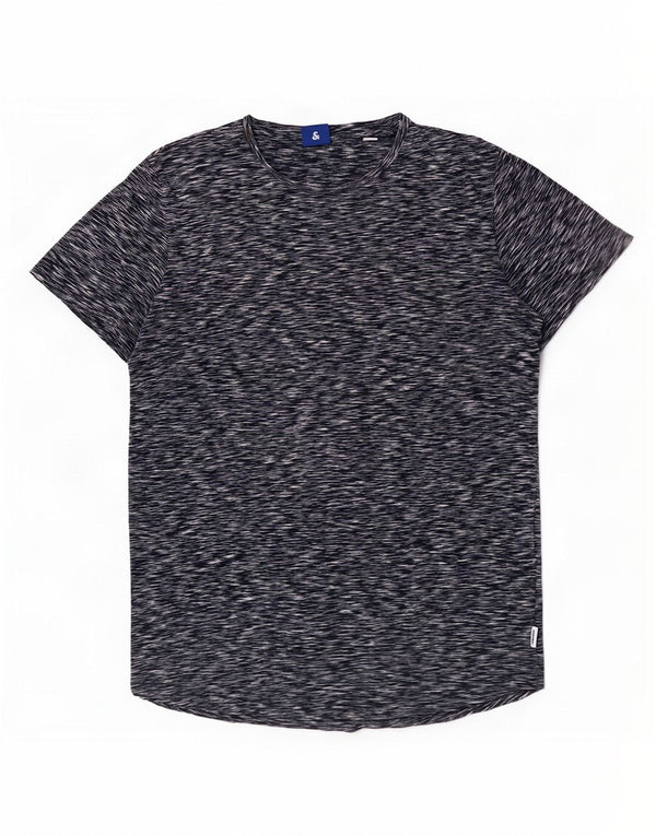 Jack & Jones T-Shirt Homme Haut Large Bleu Marine Moucheté Coton