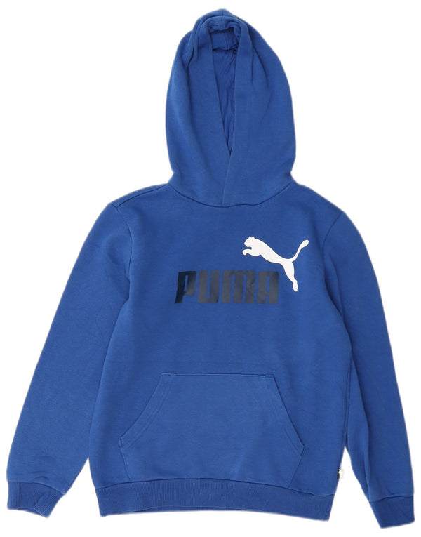 Felpa con cappuccio grafica da ragazzo Puma 11-12 anni in cotone blu