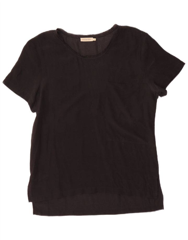 Calvin Klein Jeans Γυναικεία Μπλούζα Τοπ UK 14 Medium Black